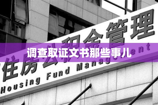 龙海调查取证文书那些事儿