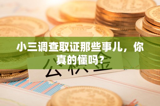 龙海小三调查取证那些事儿，你真的懂吗？