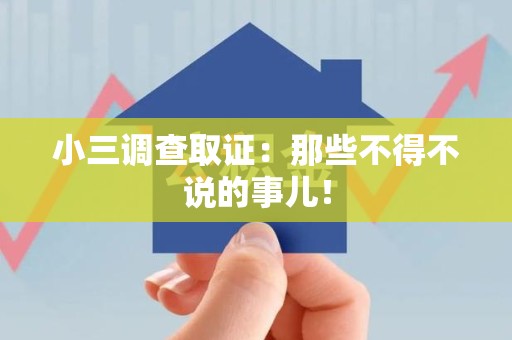 龙海小三调查取证：那些不得不说的事儿！