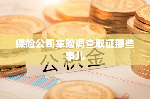 龙海保险公司车险调查取证那些事儿