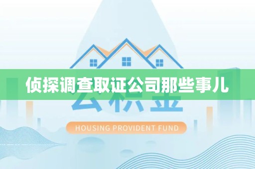龙海侦探调查取证公司那些事儿