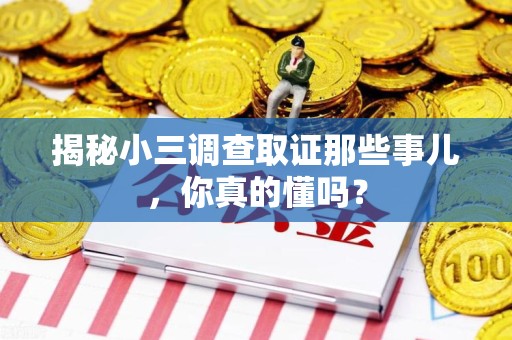 龙海揭秘小三调查取证那些事儿，你真的懂吗？