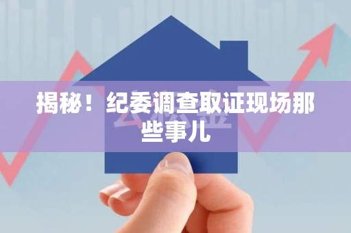龙海揭秘！纪委调查取证现场那些事儿
