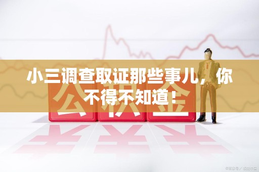 龙海小三调查取证那些事儿，你不得不知道！