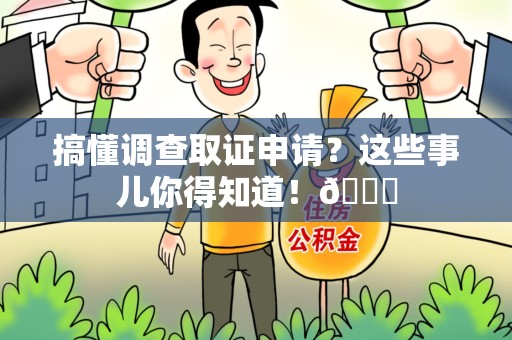龙海搞懂调查取证申请？这些事儿你得知道！😎
