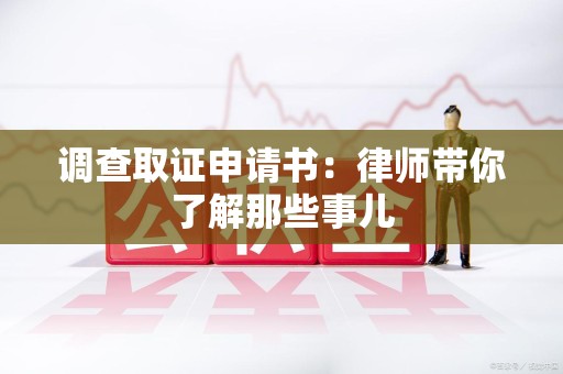 龙海调查取证申请书：律师带你了解那些事儿