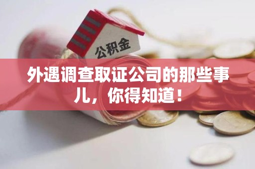 龙海外遇调查取证公司的那些事儿，你得知道！