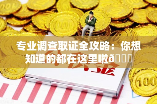 龙海专业调查取证全攻略：你想知道的都在这里啦😉