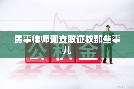龙海民事律师调查取证权那些事儿