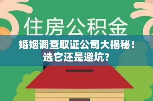 龙海婚姻调查取证公司大揭秘！选它还是避坑？