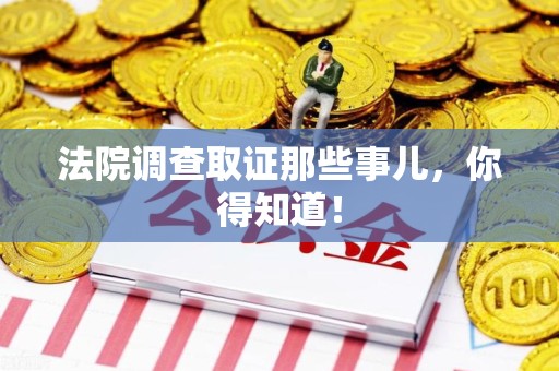 龙海法院调查取证那些事儿，你得知道！