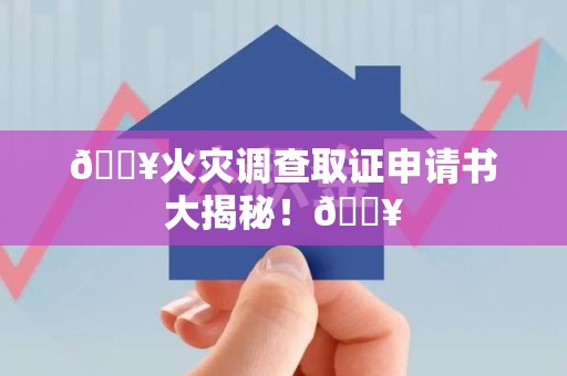 龙海🔥火灾调查取证申请书大揭秘！🔥