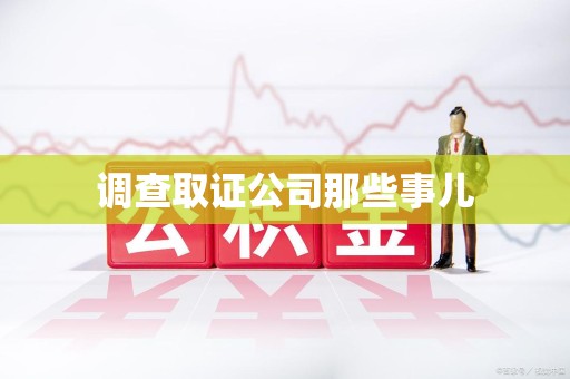 龙海调查取证公司那些事儿