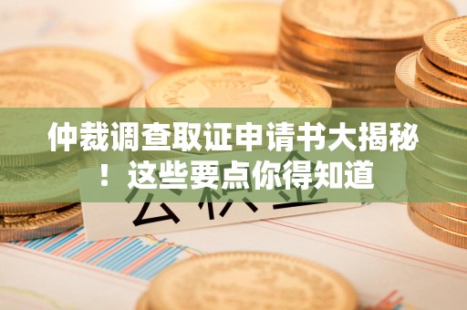 龙海仲裁调查取证申请书大揭秘！这些要点你得知道