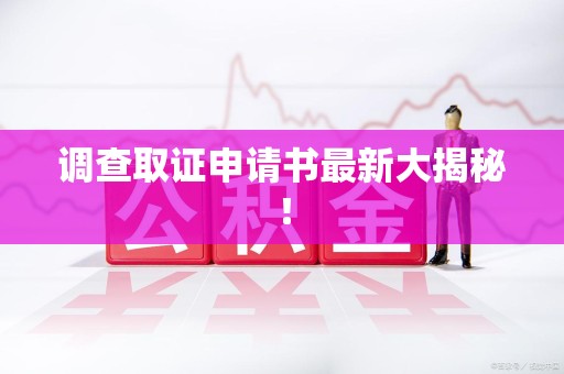 龙海调查取证申请书最新大揭秘！